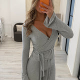 Palm wrap blouse